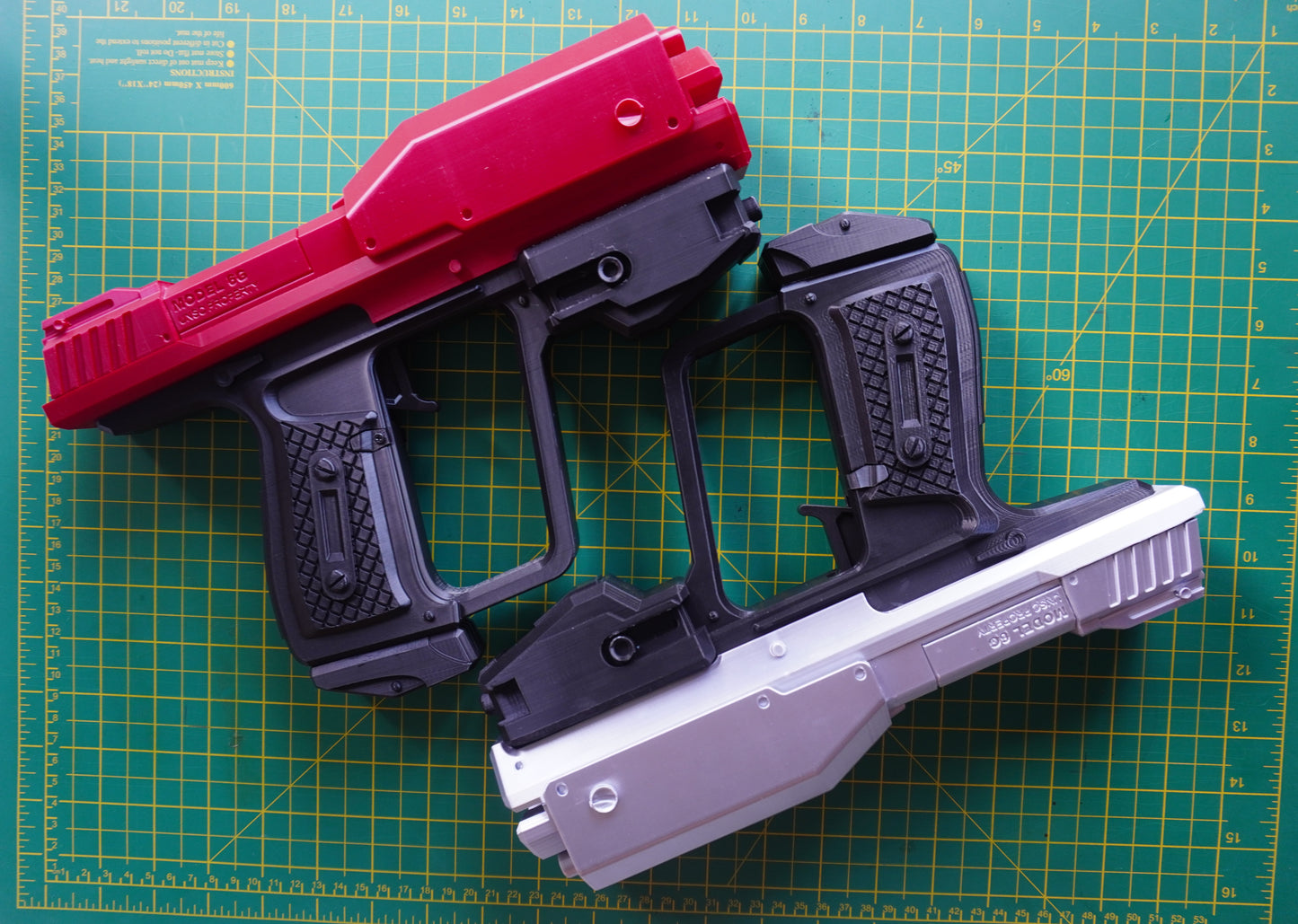 Halo Magnum Replica with functioning trigger, magazine and slide, raw 3D print
