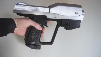 DIY Halo Magnum Replica with functioning trigger, magazine and slide, raw 3D print
